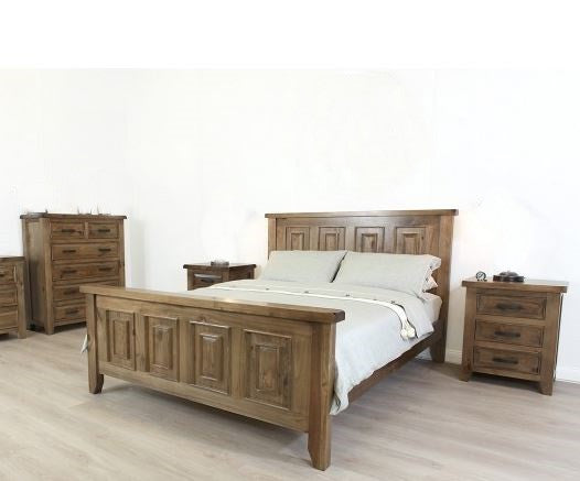 SYDNEYSIDE KING 4 PIECE (TALLBOY) BEDROOM SUITE - GREYWASH (#501)