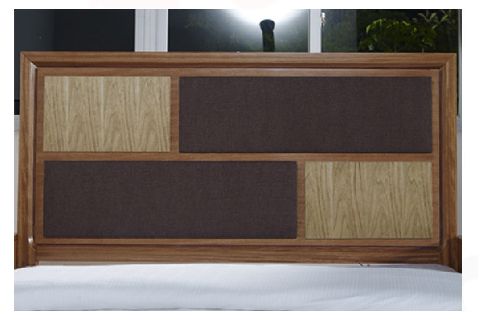 QUEEN DUAS (614) BED WITH LED LIGHTS ON BEDHEAD (MODEL 1-21-4-18-5-25) - MAPLE