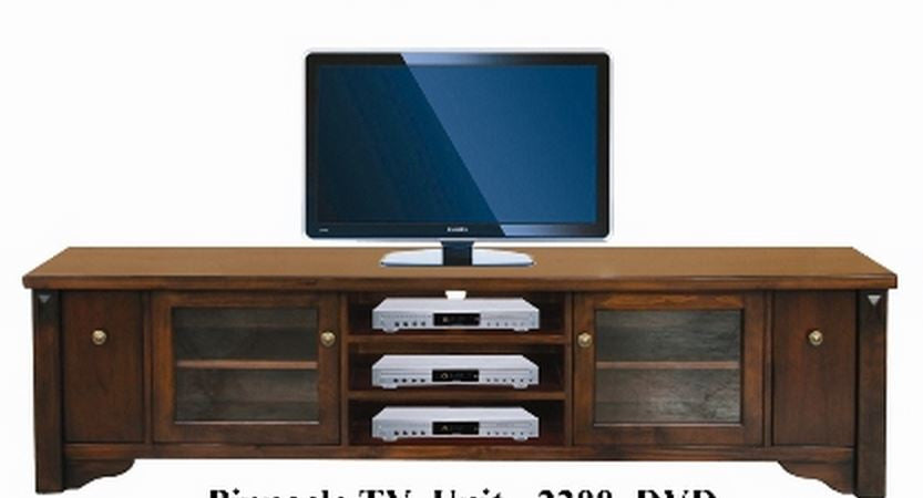 FABULOS 2 DOOR WITH 3 DVD DRAWER LOWLINE ENTERTAINMENT UNIT - (MODEL-16-9-14-14-1-3-12-5) - 575(H) X 2200(W)- HAZELNUT