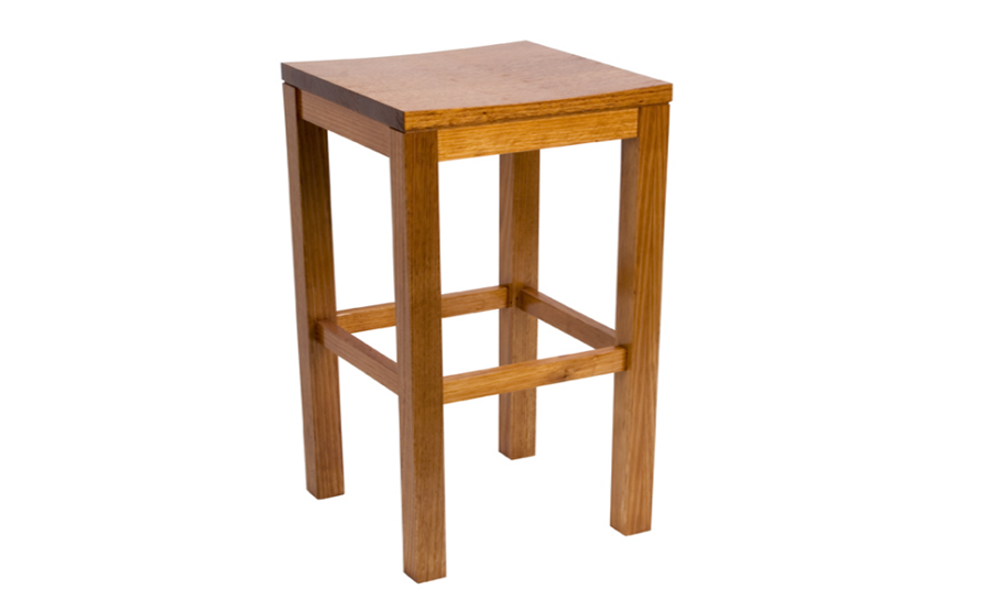 BREAKFAST BAR STOOL WITH TIMBER SEAT - SEAT: 670(H) - GREYWASH , HONEY , WALNUT