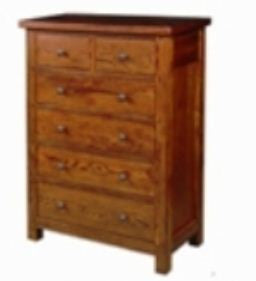 DUOLYN 6 DRAWER TALLBOY (MODEL:16-1-1-13-15-21-914-20) - 1200(H) x 900(W) -WARM TEAK