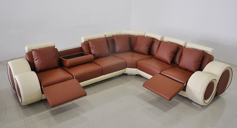 FLEMINGS 3 SEATER + 2 SEATER + 1 CORNER (A1163) LEATHERETTE CORNER LOUNGE - ASSORTED COLOURS