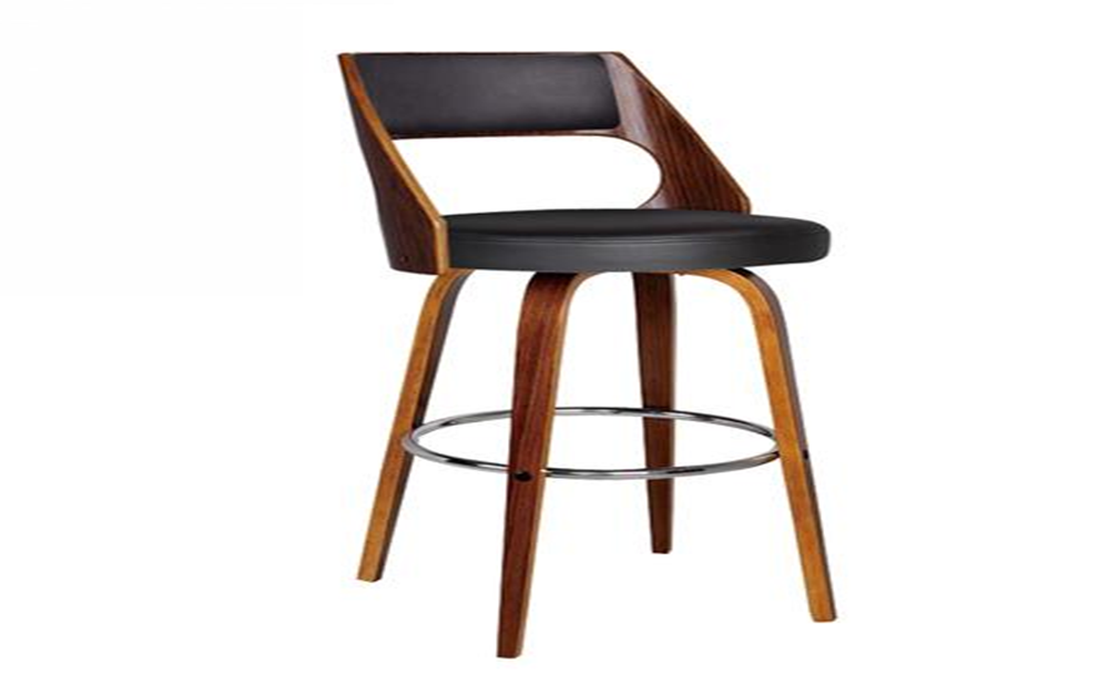 OSLO BENTWOOD SWIVEL TOP BAR STOOL - SEAT: 700(H) - BLACK