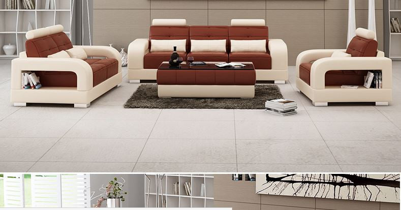 SENCHEL 3S + 2S + 1S LOUNGE SUITE (MODEL - L6008D) - CHOICE OF LEATHER AND ASSORTED COLOURS AVAILABLE