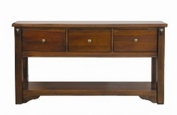 FABULOS 3 DRAWER SOFA TABLE 845(H) X 1600(W) X 400(D) - (MODEL-16-9-14-14-1-3-12-5) - HAZELNUT