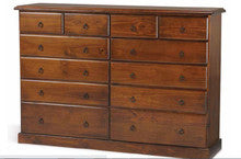 JESSICA / URBAN (AUSSIE MADE) THICK TOP 12 DRAWER CHEST - 1200(H) x 1800(W) - ASSORTED COLOURS