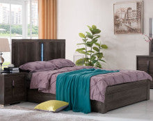 DOUBLE YONKERS BED WITH STORAGE OPTIONS - ( 13-15-14-1-3-15) - CHARCOAL