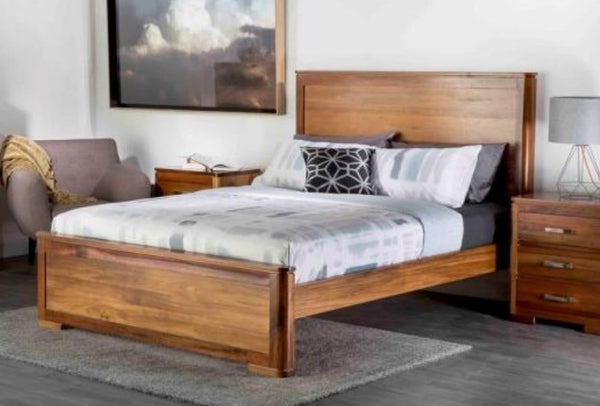 QUEEN ARNE HARDWOOD BED FRAME ONLY - (MODEL:7-1-25-13-1-14) - AS PICTURED