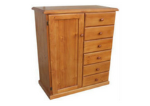 MUDGEE NURSERY ROBE WITH 1 DOOR / 6 DRAWERS - 1200(H) X 900(W) - ASSORTED COLOURS