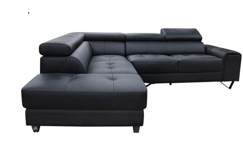 BELLAGIO 2 SEATER WITH RIGHT OR LEFT HAND FACING CHAISE - BLACK