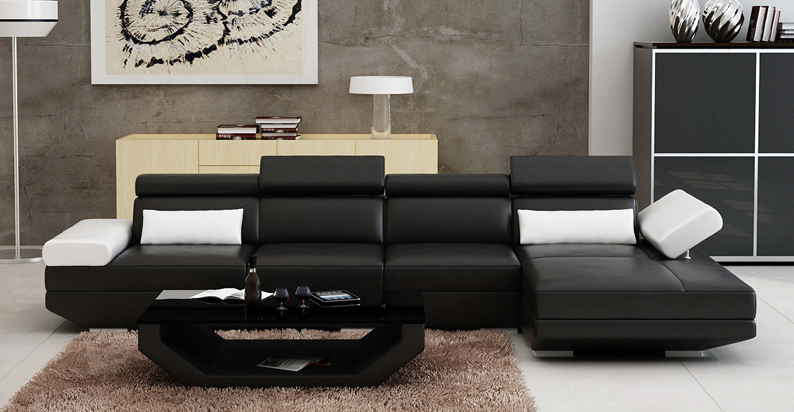 GORICA CHAISE LOUNGE SUITE (K5009C) - CHOICE OF LEATHER AND ASSORTED COLOURS AVAILABLE