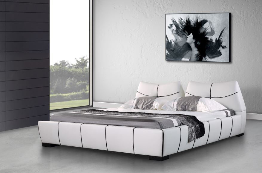 QUEEN TOMMY LEATHERETTE BED (G1034#) - ASSORTED COLORS