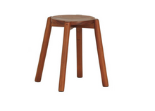 WILLOW (BR048RO) WOODEN ROUND BARSTOOL / KITCHEN BENCH - SEAT: 480(H) - MAHOGANY, LIGHT PECAN, CHOCOLATE