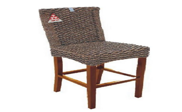 MADRID (VACH-09-WH-LH) BAR STOOL WITH HYACINTH AND LIGHT HONEY LEGS