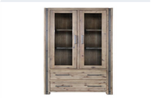 SWAN (3565) 2 DOORS / 2 DRAWERS LIBRARY UNIT - 1810(H) X 900(W) - (19-20-15-3-11-25-1-18-4) - BRUSHED GUM
