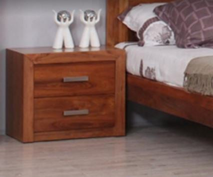 MANDANI BEDSIDE TABLE WITH 2 DRAWERS - (MODEL-23-5-12-12-9-14-20-15-14) - AS PICTURED