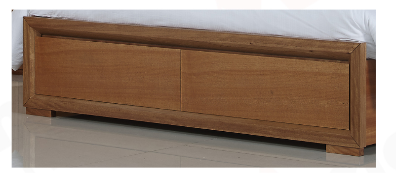 QUEEN DUAS (614) BED WITH LED LIGHTS ON BEDHEAD (MODEL 1-21-4-18-5-25) - MAPLE