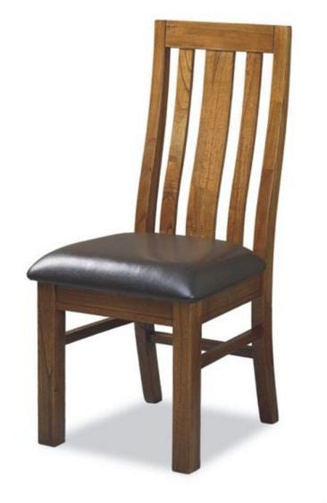 RADIUS (VTO-009) 7 PIECE DINING SETTING WITH LEATHERETTE UPHOLSTERED SEAT (20-15-19-3-1-14-1) - 1900(L) X 1000(W) - GOLDEN WALNUT