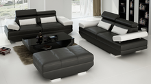 GORICA (K5009E) 3 SEATER + 3 SEATER + 1 FOOT STOOL - CHOICE OF LEATHER AND ASSORTED COLOURS AVAILABLE
