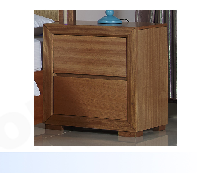 DUAS (614) QUEEN 5 PIECE DRESSER BEDROOM SUITE WITH LED LIGHT ON BEDHEAD (MODEL 1-21-4-18-5-25) - MAPLE