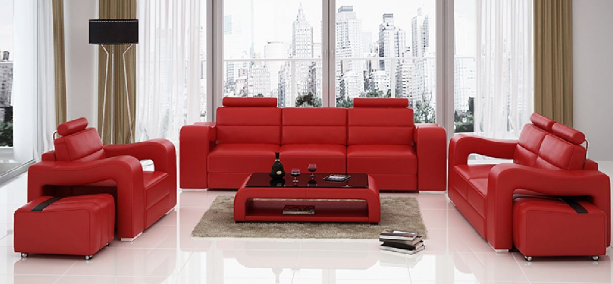 BENSALEM 3S + 2S LEATHERETTE LOUNGE SUITE (MODEL-F3008D) - ASSORTED COLOURS