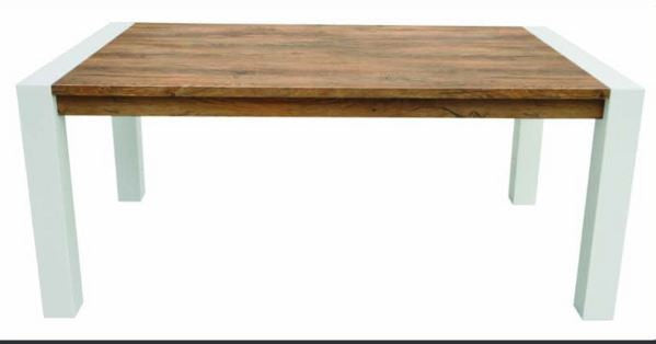IRENE DINING TABLE - 1800(L) x 1050(W) - ANTIQUE OAK / WHITE GLOSS