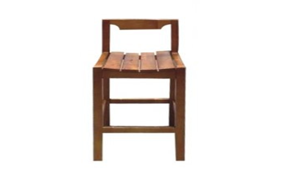 WM BAR STOOL WITH BACK SUPPORT - GOLDEN BROWN (AL1)