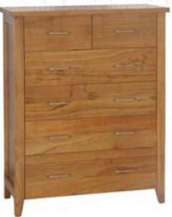 DAKOTA SINGLE 3 PIECE BEDROOM SUITE WITH 6 DRAWER TALLBOY ( MODEL - 4-5-22-15-14-16-15-18-19) - CHESTNUT OR WALNUT