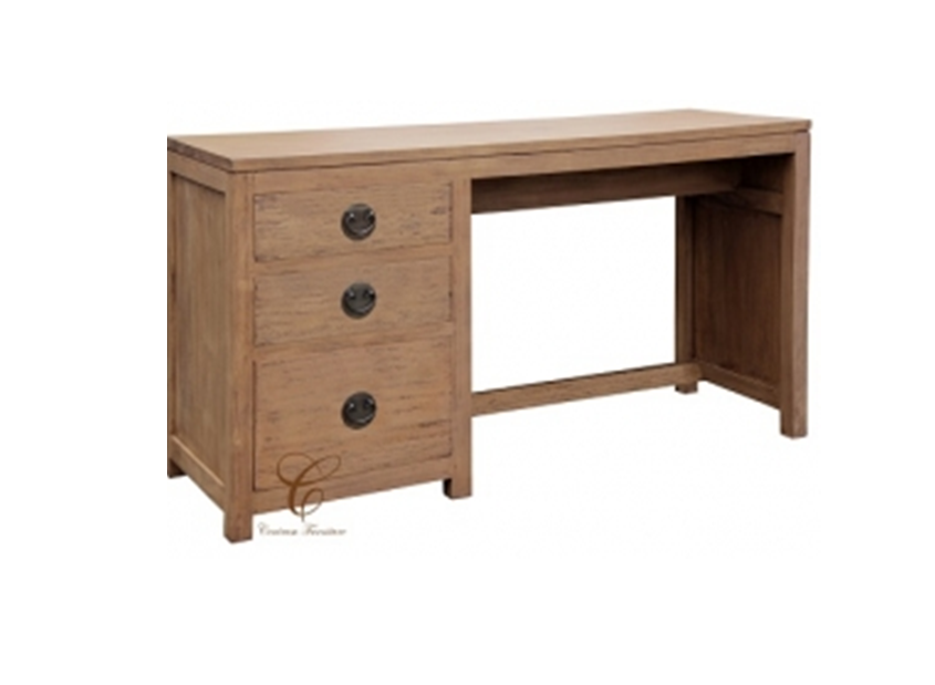 VIENNA 3 DRAWER DESK (DK 003 VIE) -1500(W) X 500(D) - NATURAL TEAK