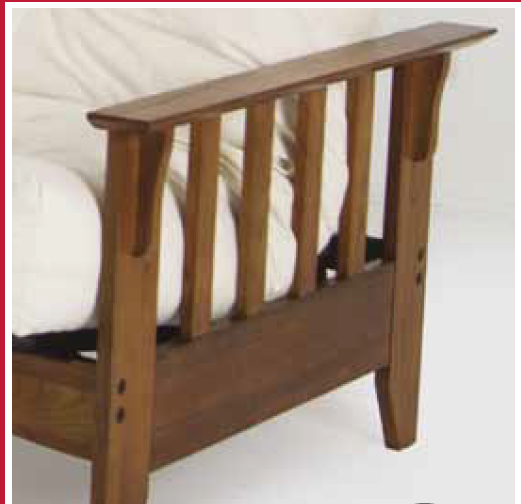 STATES FUTON SOFA BED EXCLUDING MATTRESS (MODEL 4-5-12-20-1) - CHERRY STAIN (NOT AS PICTURED)