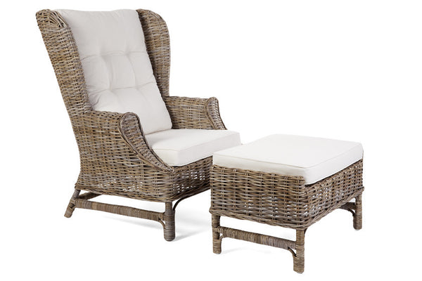 KING (DET777) CHAIR WITH FOOT STOOL - KUBU GREY