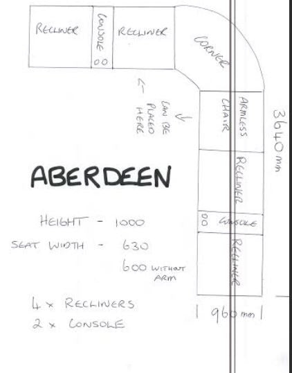 ABERDEEN 4 SEATER + 2 CONSOLE RECLINER LOUNGE - GREY