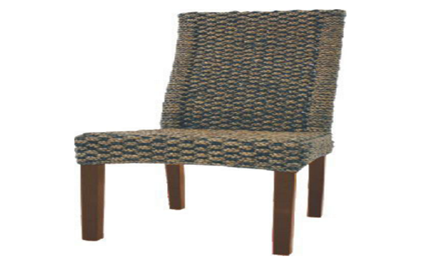 MADRID (VACH-08-WH) HYACINTH CHAIR WITH LIGHT HONEY LEGS