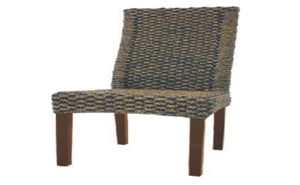 MADRID (VACH-08-WH) HYACINTH CHAIR WITH LIGHT HONEY LEGS