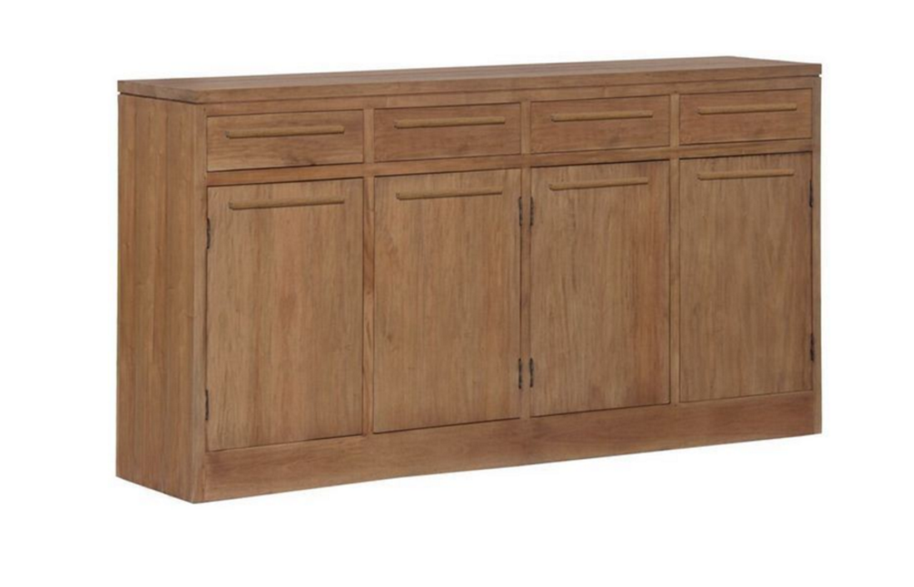 VENICE 4 DOOR 4 DRAWER BUFFET - 900(H) X 1820(W) - NATURAL TEAK