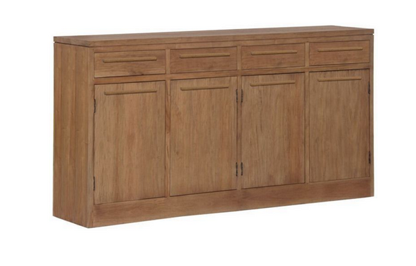 VENICE 4 DOOR 4 DRAWER BUFFET - 900(H) X 1820(W) - NATURAL TEAK