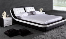 KING SWAHILLY LEATHERETTE BED ONLY (G1028#) - ASSORTED COLORS