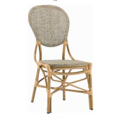 RIALTO CANE CHAIR (V-E1108) - TEXTILE BROWN