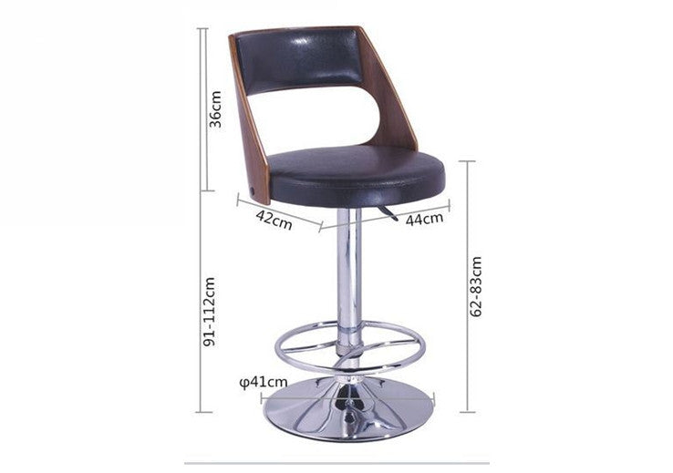 WATERLOO BENTWOOD GASLIFT (SET OF 2) BAR STOOLS - SEAT: 900 -1120(H) - BROWN