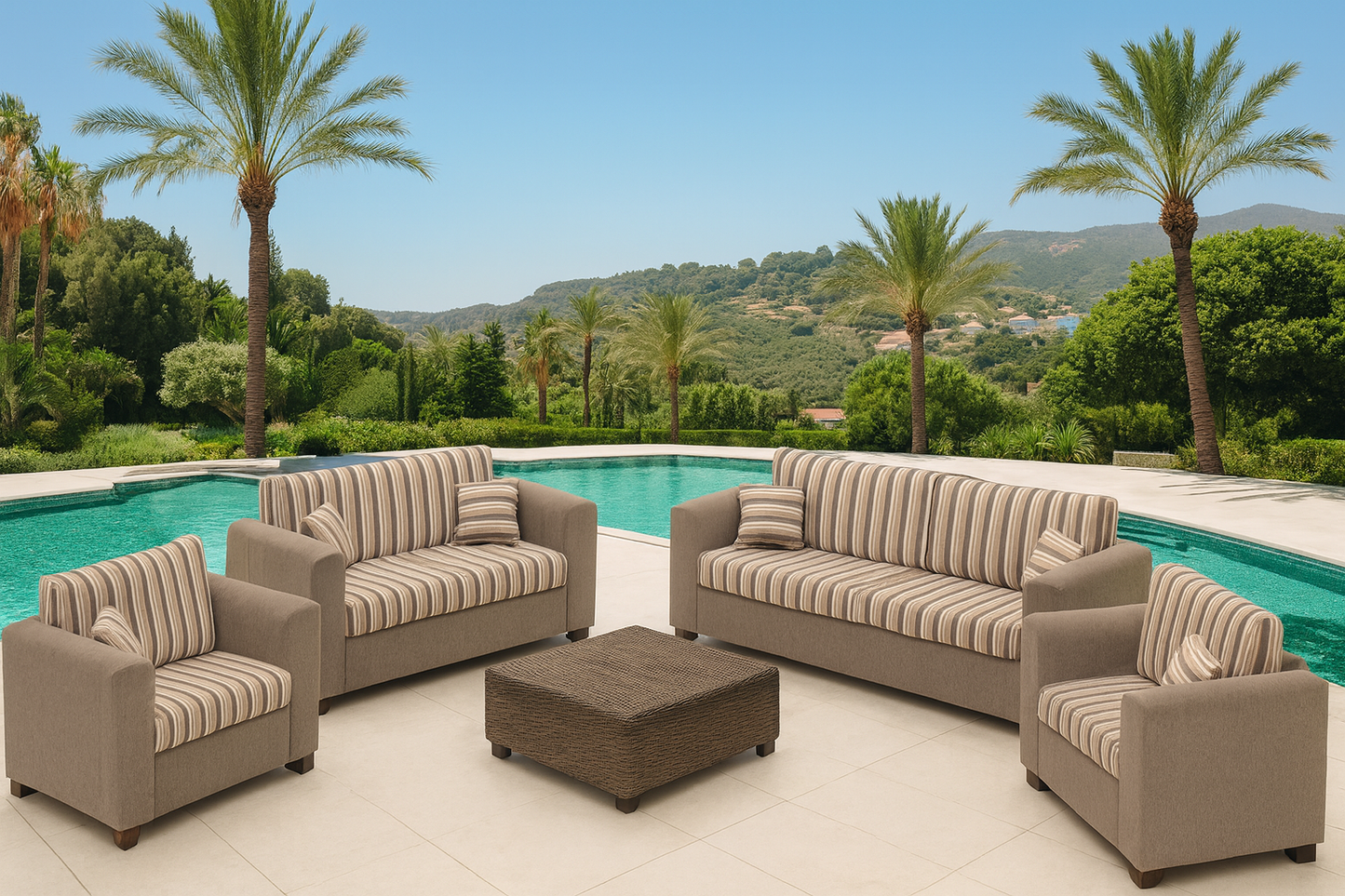 CARY 3 SEATER FABRIC SOFA (AUSSIE MADE) - ASSORTED COLOURS