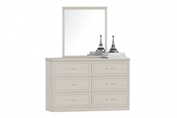 Samira (AUSSIE MADE) 6 Drawer Dressing Table With Mirror - Assorted Colours