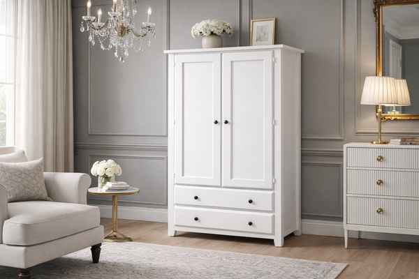 Manilla (AUSSIE MADE) 2 Door / 2 Drawer Wardrobe With Smooth Doors And Sides Collection - Assorted Painted Colours