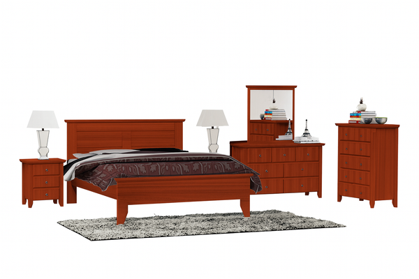 DOUBLE MANILLA (AUSSIE MADE) BED - ASSORTED STAINED COLOURS