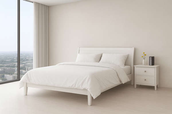 KING SINGLE MARTHA (AUSSIE MADE) BED FRAME - WHITE