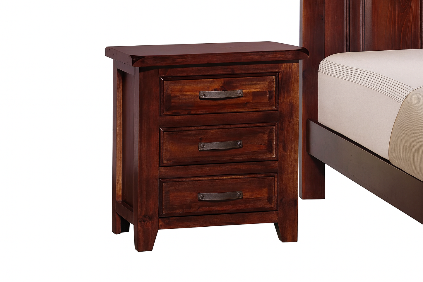 Sydneyside Single Or King Single 4 Piece (DRESSER) Bedroom Suite - Walnut