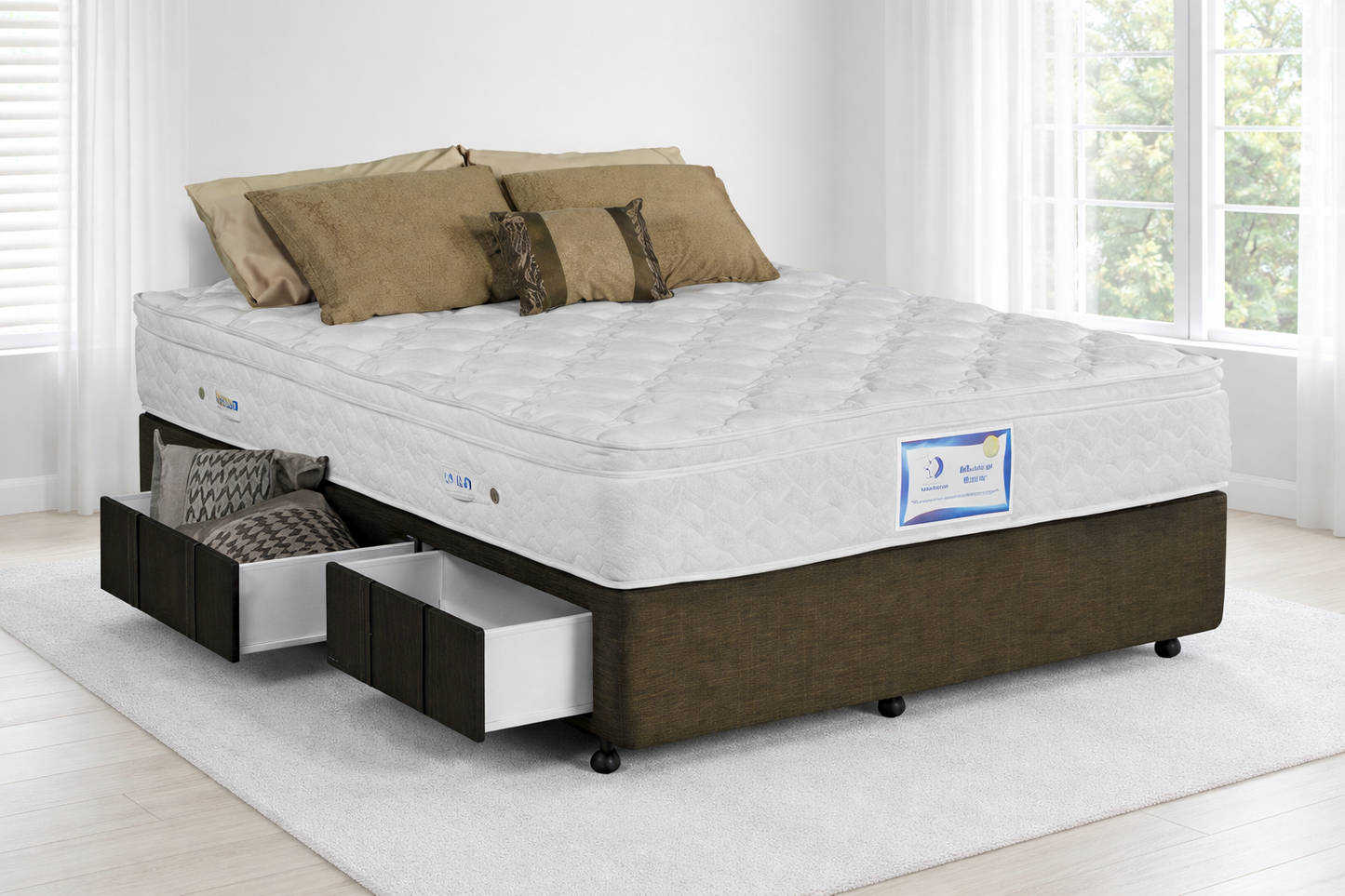 Single Premium (AUSSIE MADE) Ensemble Base Only (BASE DRAWERS OPTIONAL EXTRA) - Linen Fabric