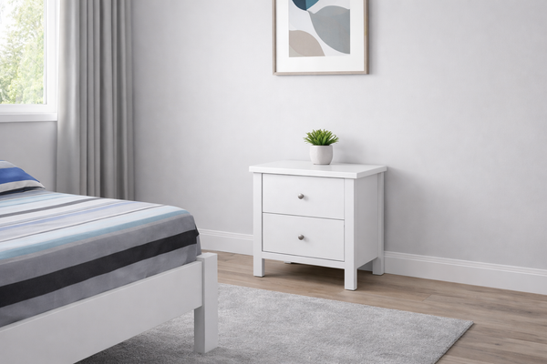 Florentina (AUSSIE MADE) 2 Drawers Bedside - Assorted Painted Colours