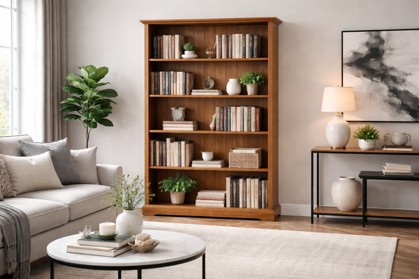 Churachs (AUSSIE MADE) Highline Bookcase Collection - Assorted Stained Colours