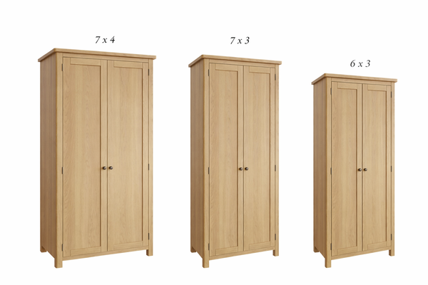 Eminence (AUSSIE MADE) All Hanging Wardrobe Collection - Tassie Oak Combination - Assorted Stained Colours