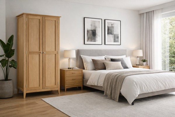 Robinhood (AUSSIE MADE) All Hanging Wardrobe Collection - Tassie Oak Combination - Assorted Stained Colours